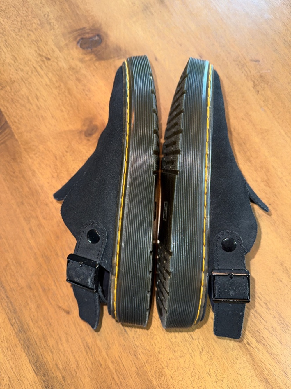 Dr.Martens Suede Backstrap Clog Shoes - Picture 3 of 14